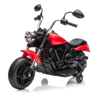 12V 3-Wheel Kids Electric Motorcycle, Toddler Ride On Bike with Training Wheels