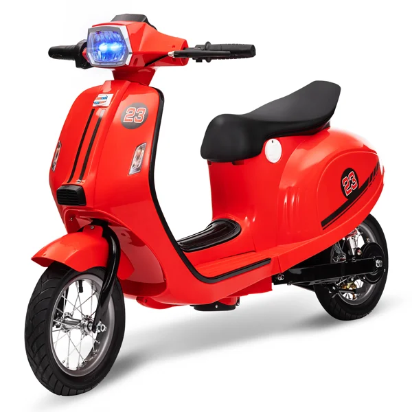 24V 350W Kids Electric Motorcycle, Battery Powered Electric Bike for Ages 8-14